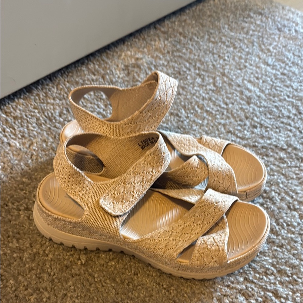 Beige Strappy Sandals